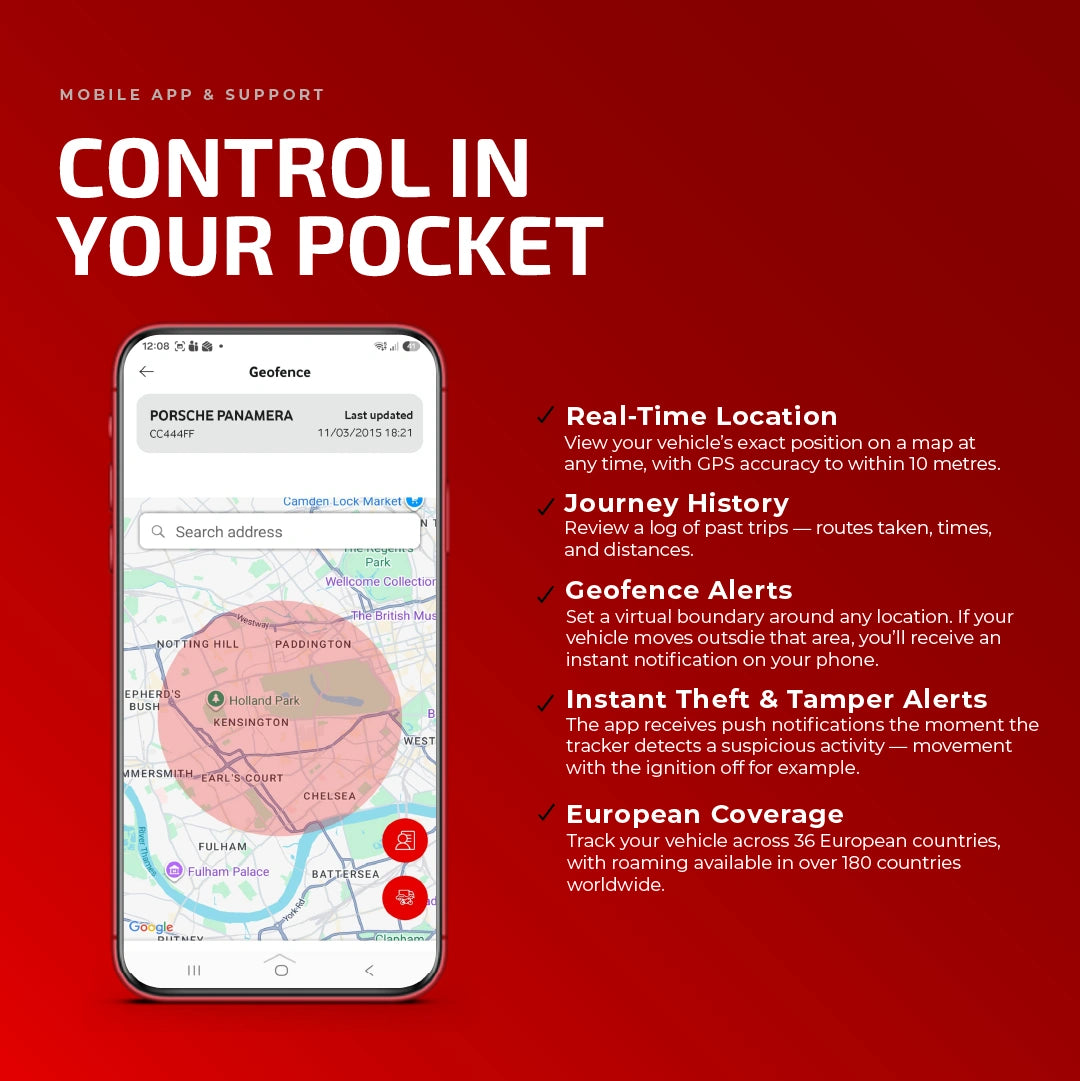 Vodafone S7 Tracker Protect & Connect App - Ghost Installations