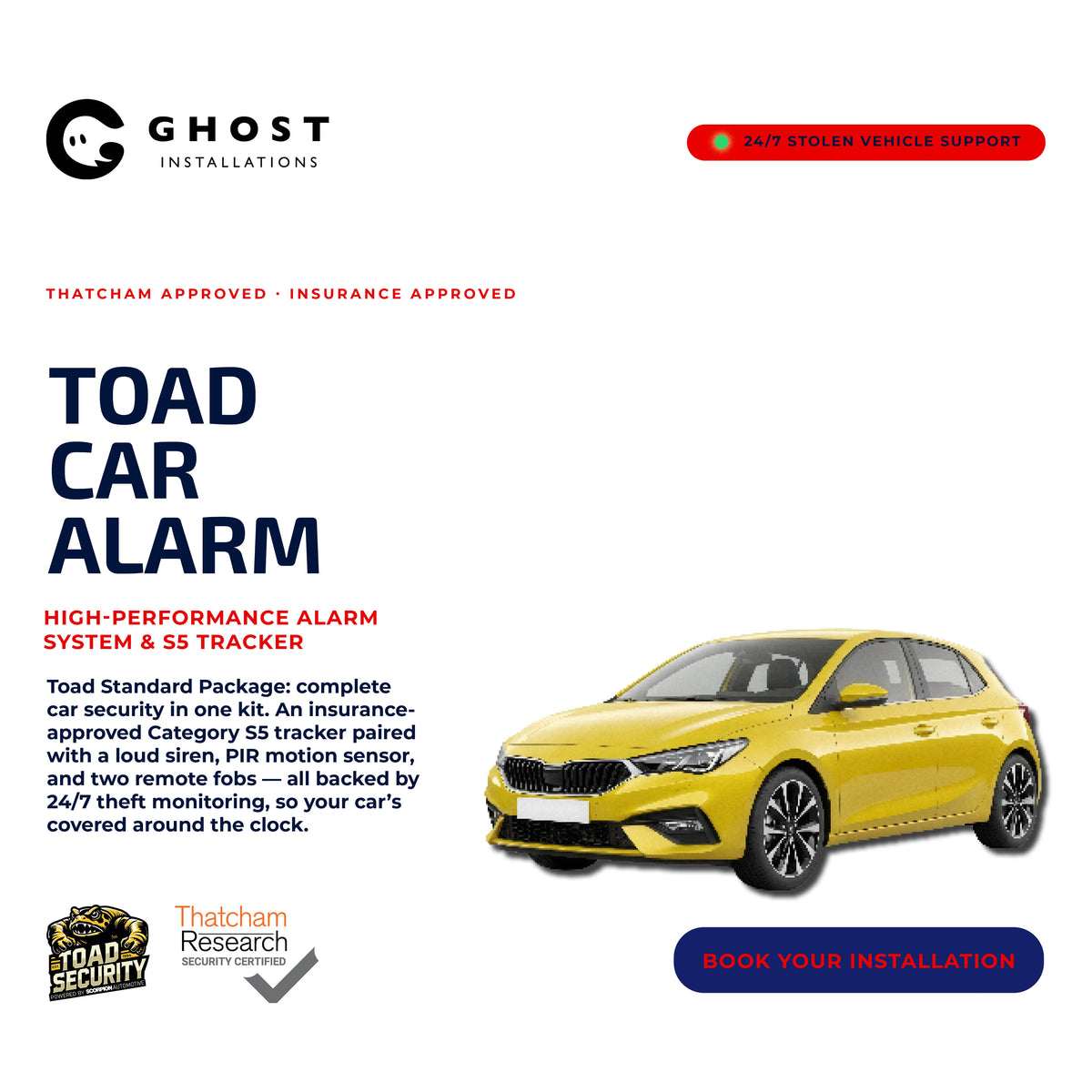 Toad Car Alarm - Ghost Installations