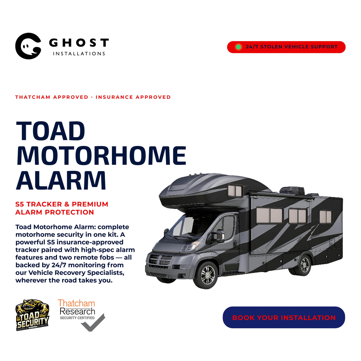 Toad Motorhome Alarm - Ghost Installations